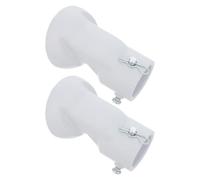 Beaupretty 2 adattatori per montaggio ventilatore a soffitto inclinato, per soffitti a volta fino a 45 gradi, bianco, in acciaio, per ventilatore a soffitto, per stanze con Stili multipli