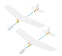Beaupretty 2 Aereo Legno da Assemblare Kit Stem Educativo per Creatività e Coordinazione Occhio Mano Versatile per Decorazione e Volo Esterno