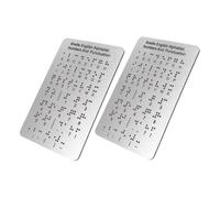 Beaupretty 2 Lavagna Braille Pz con e Punteggiatura Rilievo Strumento Educativo per Principianti e Apprendimento Braille per Non Vedenti