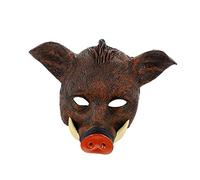 Beaupretty 2 Maschera Cinghiale in PU per Cosplay e Feste Halloween Accessorio Costume Spaventoso per Adulti Maschera Animale Dettagliata per e Party Mascherati