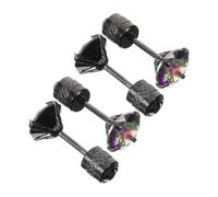 Beaupretty 2 Paia Orecchini Anti-allergici Orecchio Orecchini Da Donna Purcone Orecchini Alla Moda Stalloni Per Orecchie Di Zircone Orecchini Di Metallo Acciaio Inossidabile