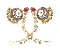 Beaupretty 2 Paia Orecchini Boho Donna Colorati con Campanelle Pendenti Leggeri e Forati Accessori Etnici Hollow per Feste e Viaggi Design Vintage Raffinato e Giocoso