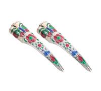 Beaupretty 2 Pezzi Anelli per Unghie in Ferro Stile Vintage della Dinastia Qing, Facili da Indossare e Leggeri, per Drammi in Costume e Spettacoli di Danza