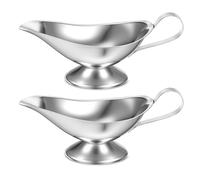 Beaupretty 2 Pezzi Barca per Salsa in Acciaio Inossidabile da 10 Ounces, Versatile e Affidabile con Design Elegante Argento, per Accessori da Cucina Moderni