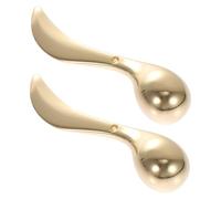 Beaupretty 2 Pezzi bastoncino di crema per gli occhi asta massaggiante applicatore di crema per gli occhi barretta per gli occhi massaggiatore per crema per gli occhi Lega di zinco D'oro
