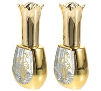 Beaupretty 2 Pezzi Bottiglia Di Profumo Flacone Contagocce Per Olio Essenziale Riutilizzabile Flaconi Spray Riempibile Flacone Spray a Nebbia Fine Chiaro Golden Bicchiere