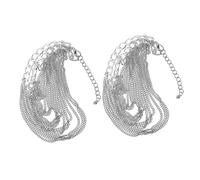 Beaupretty 2 pezzi Cavigliera con Nappe Multistrato in Metallo Geometrico per Scarpe Sneaker Punk per Tacchi e