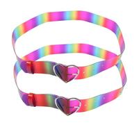 Beaupretty 2 Pezzi Cintura Con Fibbia Dell'amore Cintura Per Le Donne e Per in Vita Punk a Catena Da Donna e Per Ragazze e Da Donna Pvc