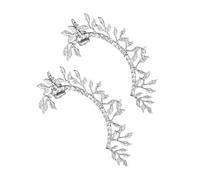 Beaupretty 2 Pezzi Clip per Orecchie Non Piercing con Design Foglia per Sposi per Ragazze