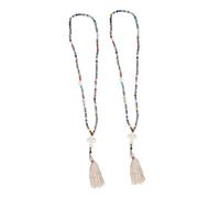 Beaupretty 2 Pezzi Collana Choker con e Colorate Accessorio Bohemien con Pendente Nappa Versatile per Natale e Halloween