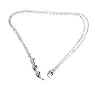 Beaupretty 2 pezzi Collana Doppia Dna in Metallo Scientifici con Struttura Molecolare Incisa Design Dettagliato per Amanti Chimica e Biologia