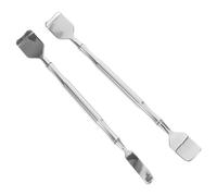 Beaupretty 2 Pezzi Comedone Pala Strumento Di Bellezza Cura Della Pelle Spatola Spatola Per Il Trucco Viso Esfoliante Scrubber Lab Scoop Spazzola Per Il Lavaggio Del Viso Spatola Da