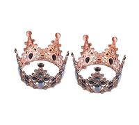 Beaupretty 2 Pezzi Di Compleanno Per Topper Corone Ampia D'Oro Festa Di Compleanno Decorazioni Della Torta Principe Torta Di Tiara La