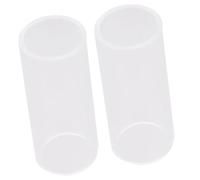 Beaupretty 2 pezzi Glass Guitar Slides Bottleneck Skin-friendly Glass For Bright Tone And Superior Sustain For Professional Guitarists