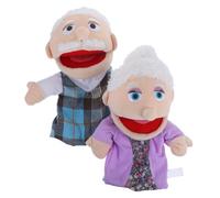 Beaupretty 2 pezzi Marionette Decorative Peluche per Nonno e Nonna Burattini Interattivi per Raccontare e Giocare Giocattoli Educativi per Sviluppare e Relazioni