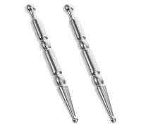 Beaupretty 2 Pezzi Massaggiatore Manuale in Acciaio Inossidabile con Doppia Testa per Agopressione e Riflessologia Bastoncini Ergonomici per Massaggio Profondo di Tessuti e Punti Trigger su