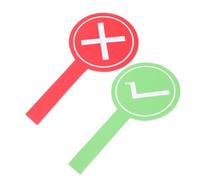 Beaupretty 2 pezzi Paddle da Voto Mano per Segnali Sì No per Giochi Classe Tavoletta Portatile per Attività Scolastiche e Eventi