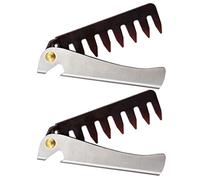 Beaupretty 2 pezzi Pettine Acciaio Inossidabile per con Strumento per Acconciature Maschili e per e Domestico