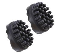 Beaupretty 2 Pezzi Pettine del terrore pettine per massaggio del cuoio capelluto Pennello shampoo TPE Black