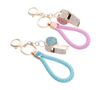 Beaupretty 2 Pezzi Portachiavi con Fischietto in Metallo con Suono e Resistente Eleganti per Arbitri Sport e Accessori Auto