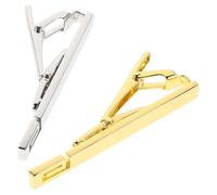 Beaupretty 2 Pezzi portacravatte per uomo clip sul morsetto per cravatta accessori per abiti da uomo accessori per legare