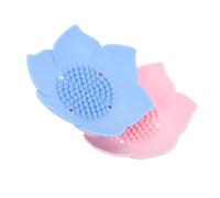 Beaupretty 2 Pezzi portasapone a forma di loto portasapone per piatti per bancone cucina contenitore per sapone da viaggio porta spugna per piatti portasapone da bagno Gel di silice