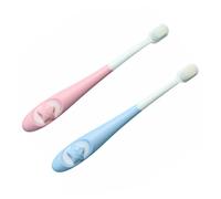 Beaupretty 2 pezzi Spazzolino per Setole Morbide Design Ergonomico e Sicuro per Ragazzo Ragazza Anni Confezione Doccia Rosa e Blu