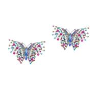 Beaupretty 2 Pezzi Spilla a Farfalla Vintage Donna Pin Di Risvolto Spilla a Farfalla in Stile Cinese Unica Pettorale Creativo Pin Del Vestito Corpetto Creativo Strass in Lega Colorato