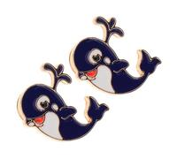 Beaupretty 2 Pezzi Spilla animale simpatici accessori estetici ornamento spillo divertente spille per bottoni con animali dell'oceano fermaglio per badge carino Lega di zinco