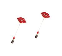 Beaupretty 2 Pezzi Spilla olio rosse spille da bavero per le donne Pin percorsi di bellezza e per cappelli da donna a da giacca a da cappello a di strass