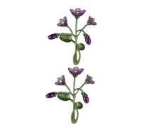Beaupretty 2 Pezzi Spilla Viola spilla da fiore spilla floreale spille da abito Pinne carine di fiori spille a fiore Spilla di vestiti decorazione spilla da sposa distintivo spilla plastica