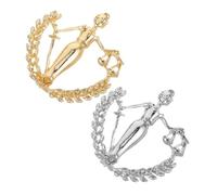 Beaupretty 2 Pezzi Spille Con Scaglie Di Bilancia Perno Della Legge Accessori Per Abiti Da Uomo Spilla Della Legge Ciondolo Con Scala Giustizia Stumetta Di Giacca Spilla Del Giudice