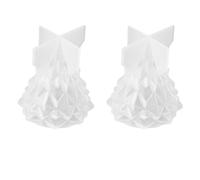 Beaupretty 2 Pezzi Stampo in Silicone Albero di Natale Bianco, | Facile da Pulire, Rilascio Semplice, per Feste e Addobbi Natalizi, Stile Creativo, Materiale in Silicone