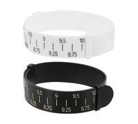 Beaupretty 2 Pezzi Strumento per Braccialetti Misuratore Polso in Pu Nero e Bianco, Riutilizzabile e Leggero per Misurare la Misura del Bracciale Precisione
