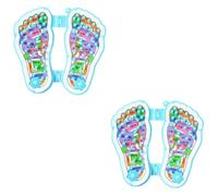 Beaupretty 2 Pezzi Tappetino Massaggiante per Piedi Materiale Alta Riflessologico Stimola Circolazione e Affaticamento per Ufficio e Anziani Forma Rettangolare