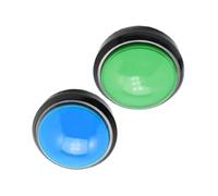 Beaupretty 2 Pulsanti Elettronici Risposta Senza Batteria con Interruttore Pedale Doppio e LED Verde e Blu Strumento per Giochi e Feste per Allenamento e Macchine da Ballo