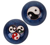 Beaupretty 2 Pz Cinese Baoding Feng Shui Sano Esercizio Stress Yin-Yang Taichi Meditazione A Mano Con Scatola Per L'esercizio Della Mano
