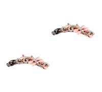 Beaupretty 2 Pz Clip a Banana Con Fiocco Fermagli Per a Banana Forcine Francesi Fermagli Per Scintillanti Fermagli Per Fini Fermagli Per Lunghi Forcina Strass