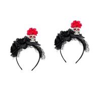 Beaupretty 2 Pz Fascia Del Cranio Fermaglio Per Da Festa Fascia Cosplay Di Halloween Per Le Prestazioni Floreale Del Dei Morti Della Morta Resina