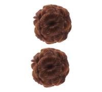 Beaupretty 2 Pz fermaglio per parrucca a fiore artificiali estensione della coda di cavallo ondulata red wig flower hair clip parrucche crocchia di scrunchy Clip per