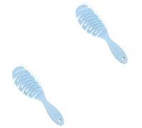 Beaupretty 2 Pz pettine rip curl woman nodi rilassante blue pettini Curva lady Durevole mujer antiforfora spazzola per per la casa massaggio Utilità Mancare nylon