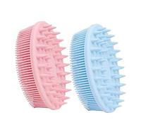 Beaupretty 2 Pz Spazzola Da Bagno a Doppia Faccia Tazza Soffio Protezione Solare Pouf Da Bagno Per Doccia Lavaggio Spugna Balsamo Semplice Tappetino Anti Doccia Maniglia Blue Gel Di Silice