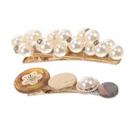 Beaupretty 2 Pz tornante elegant lux addobbi hair pin beuty spillo Accessori per per ragazze impugnature per cravatte fermaglio retrò molletta per da ragazza bianca