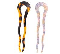 Beaupretty 2 Pz torsione della forcina forcine a forma di u pettine da travaglio strass intrecciare tu barrette hair clip ti spilli i forcine per francesi Foglio di acetato