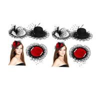 Beaupretty 2 Set Accessori Per Cappello Maglia Cappello Elegante Cappelli A Fiocco Signore Adulti Del Affascinante Signora Piuma 3 Pezzi*2