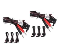 Beaupretty 2 Set Cavo Dell'elettrodo Cavi Per Macchina Cavo Per Dispositivi Cavi Degli Connettori Pin Da 2 Mm Collegare I Cavi Per La Macchina Da Massaggio Pvc 4 Pezzi * 2