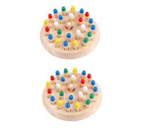 Beaupretty 2 set Scacchi Educativi in Legno per Gioco Memory per Ragazzi e Ragazze Allenamento Memoria e Capacità Cognitive Giocattolo Sicuro