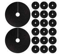 Beaupretty 20 Pezzi Anello Protettivo Non Tessuto per Cavolo e, Disco Pacciamante 25cm, Nero, Traspirante e Permeabile all'Acqua, per Orti e Piccole Aziende Agricole