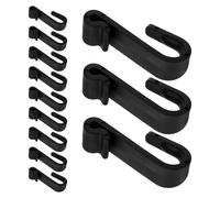 Beaupretty 20 Pezzi Ganci Singoli Sopra Porta in Plastica Robusta Neri, Ganci Sopraporta Multifunzionali per Cucina e Bagno, Portasciugamani e Accessori Design a Rete Facile da Installare