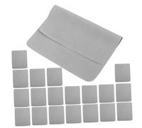 Beaupretty 20 Pezzi panno per la pulizia degli occhiali spettacolo riutilizzabile kit Panno per salviette per la pulizia degli occhiali panno per la pulizia del pelle scamosciata Grey